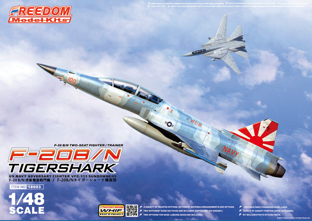 Freedom Models 1/48 F-20B/N Tigershark Twin-Seat Fighter Trainer